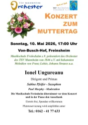 Plakat mit Informationen zum Konzert