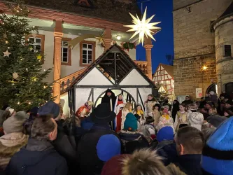 Weihnachtsmarkt lebende Krippe (© Verkehrsverein Freinsheim)