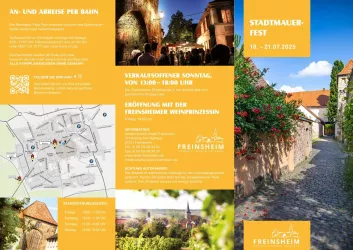 Flyer Seite 1 (© Verkehrsverein Stadt Freinsheim)
