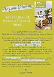 Einladung zur Eröffnung der Kulinarischen Weinwanderung mit Bild