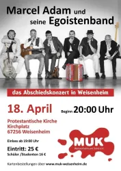 Plakat mit allen Daten und Bild von der Band