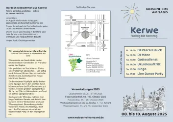Flyer Seite 1 (© Ortsgemeinde Weisenheim am Sand)