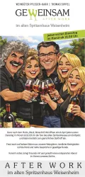 <p><p>Plakat zum "GeWeinsam" jeden 1. Dienstag im Monat mit Fam. Pfleger-Karr und Fam. Sippel als Comicfiguren abgebildet.</p></p>
