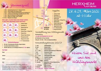 Flyer zum Frühlingsmarkt Seite 