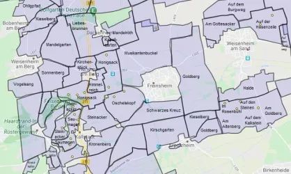 Weinlagen Urlaubsregion  Freinsheim