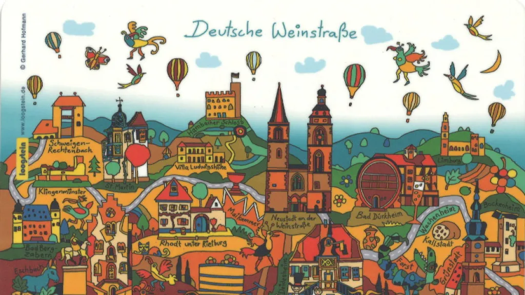 Frühstücksbrettchen Dt. Weinstraße von Gerhard Hofmann