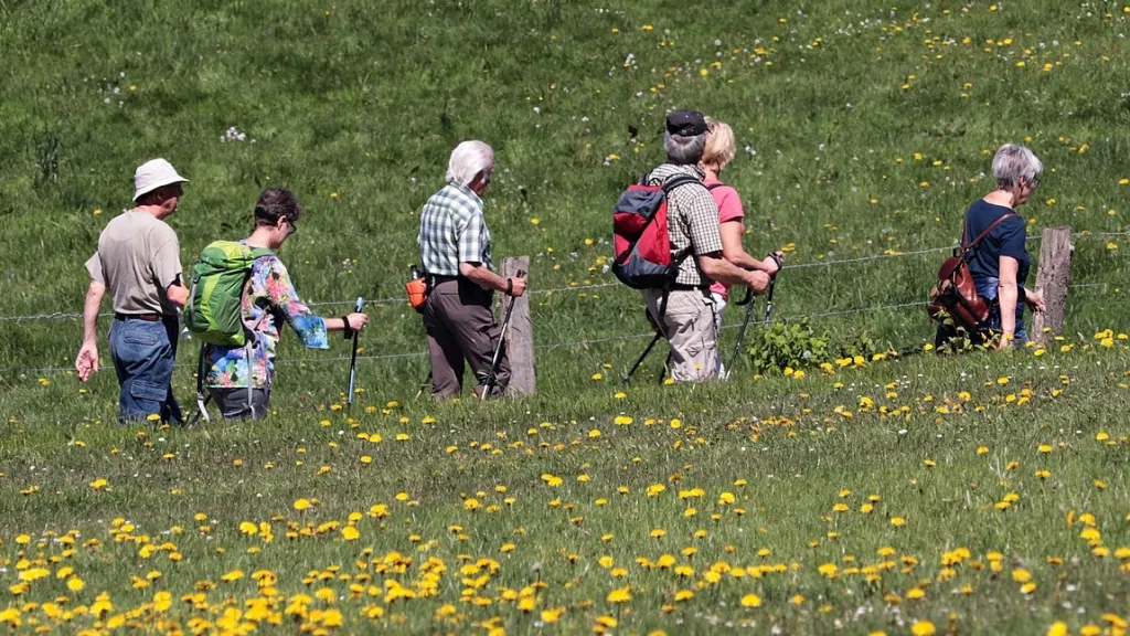 Wandergruppe unterwegs