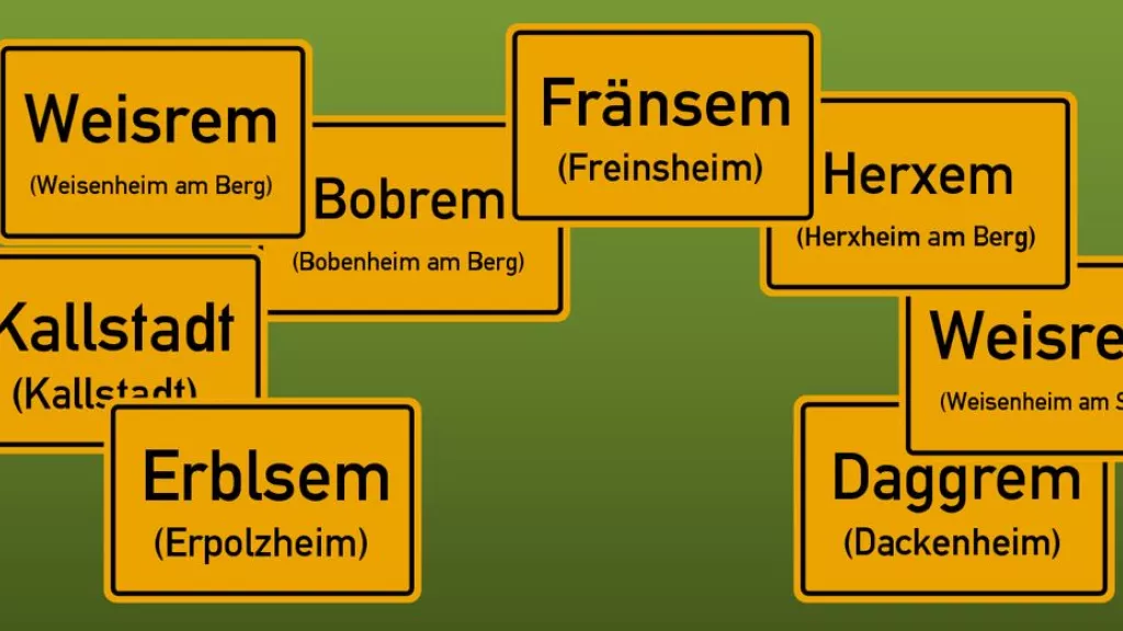 Ortsschilder auf Pälzisch