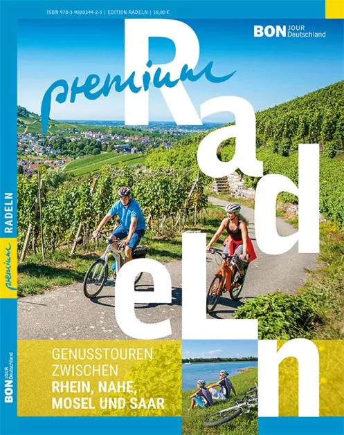 Titelseite Radtourenführer "Premium Radeln" des M+H Verlags
