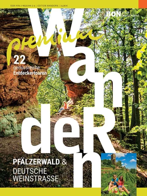 Titelseite Wandertourenführer "Premium Wandern" des M+H Verlags