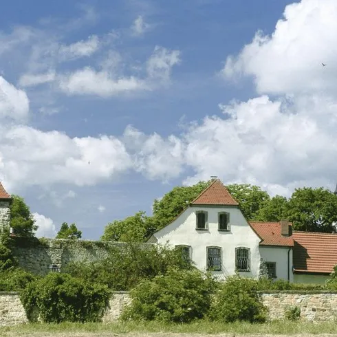 Freinsheim Blick auf Stadtmauer (© Urlaubsregion Freinsheim)