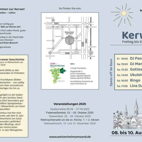 Flyer Seite 1 (© Ortsgemeinde Weisenheim am Sand)