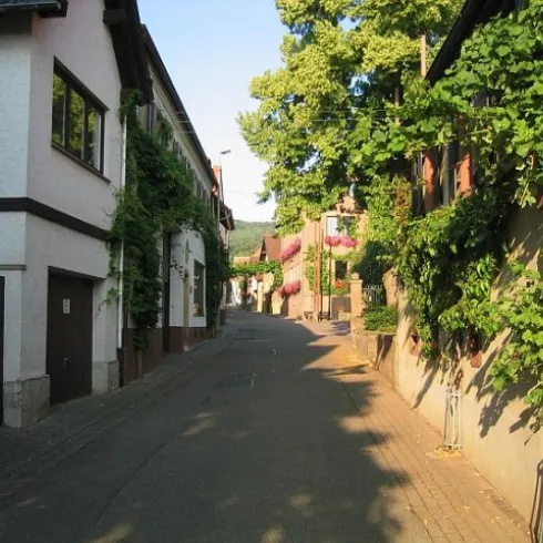 Straßenansicht der Leistadter Straße in Bobenheim am Berg
