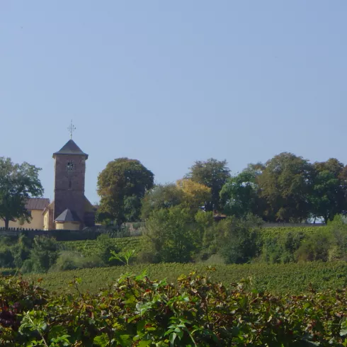 Ortsansicht Herxheim am Berg von Osten