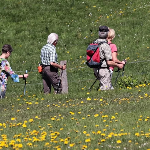 Wandergruppe unterwegs