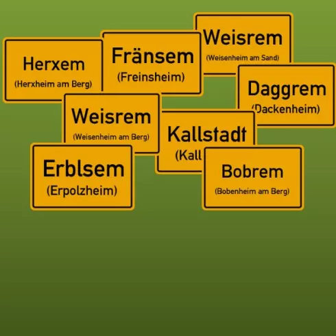 Ortsnamen auf Pfälzisch